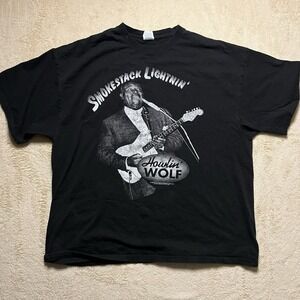Vintage 90s 1993 Howlin' Wolf Smokestack Lightnin' T-Shirt Men's Size XXL Black